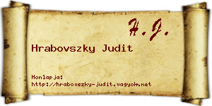 Hrabovszky Judit névjegykártya