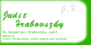 judit hrabovszky business card